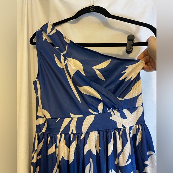 NWT Retro Stage Navy and White Sleeveless Sundress Asymmetrical Strap Size XL - Picture 7 of 11